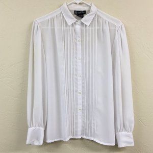 Vintage Suzelle Button Up Blouse Womens sz 16